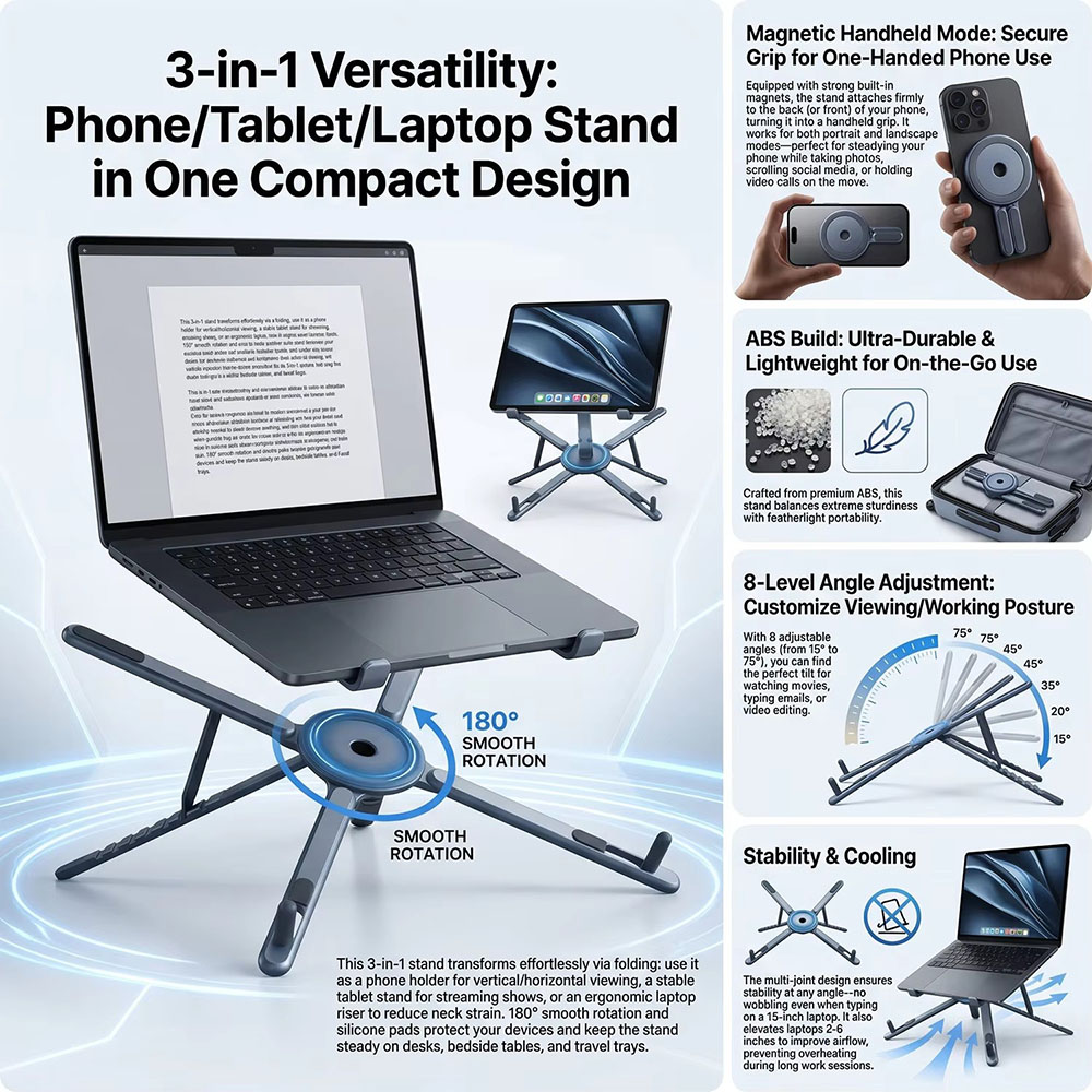 Supporto Magnetico Portatile p - Tablet Holder Accessories recensione e prezzo